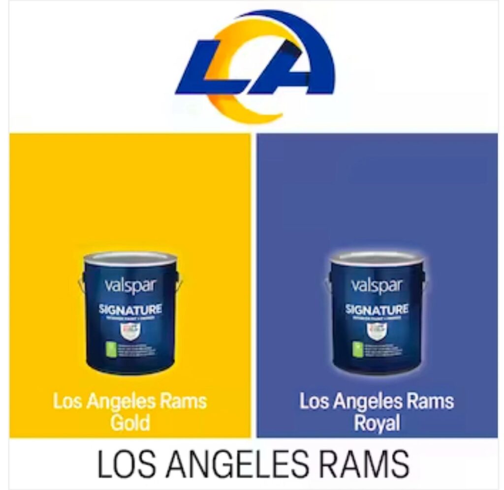 Lowe's Valspar Los Angeles Rams Paint Colors. A series of coffee inspired paint colors.