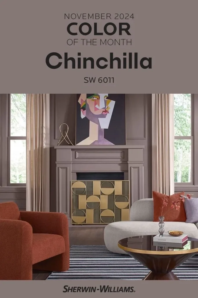 Sherwin Williams November 2024 Color of the Month - Chinchilla SW 6011