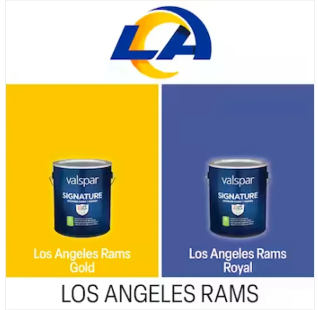 Lowe's Valspar Los Angeles Rams Paint Colors. 