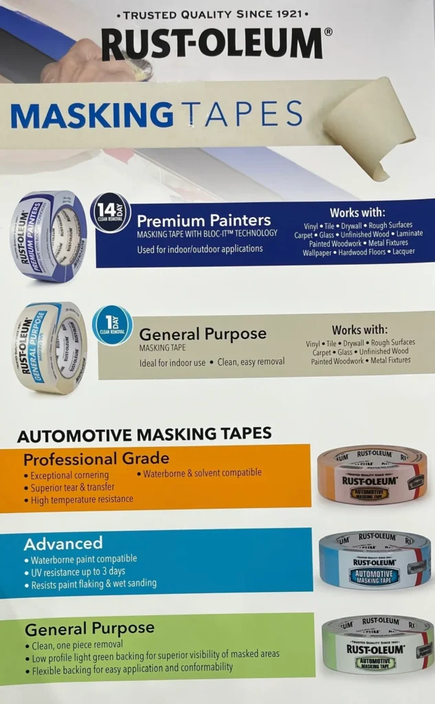 Rust-Oleum Painter's Tapes.