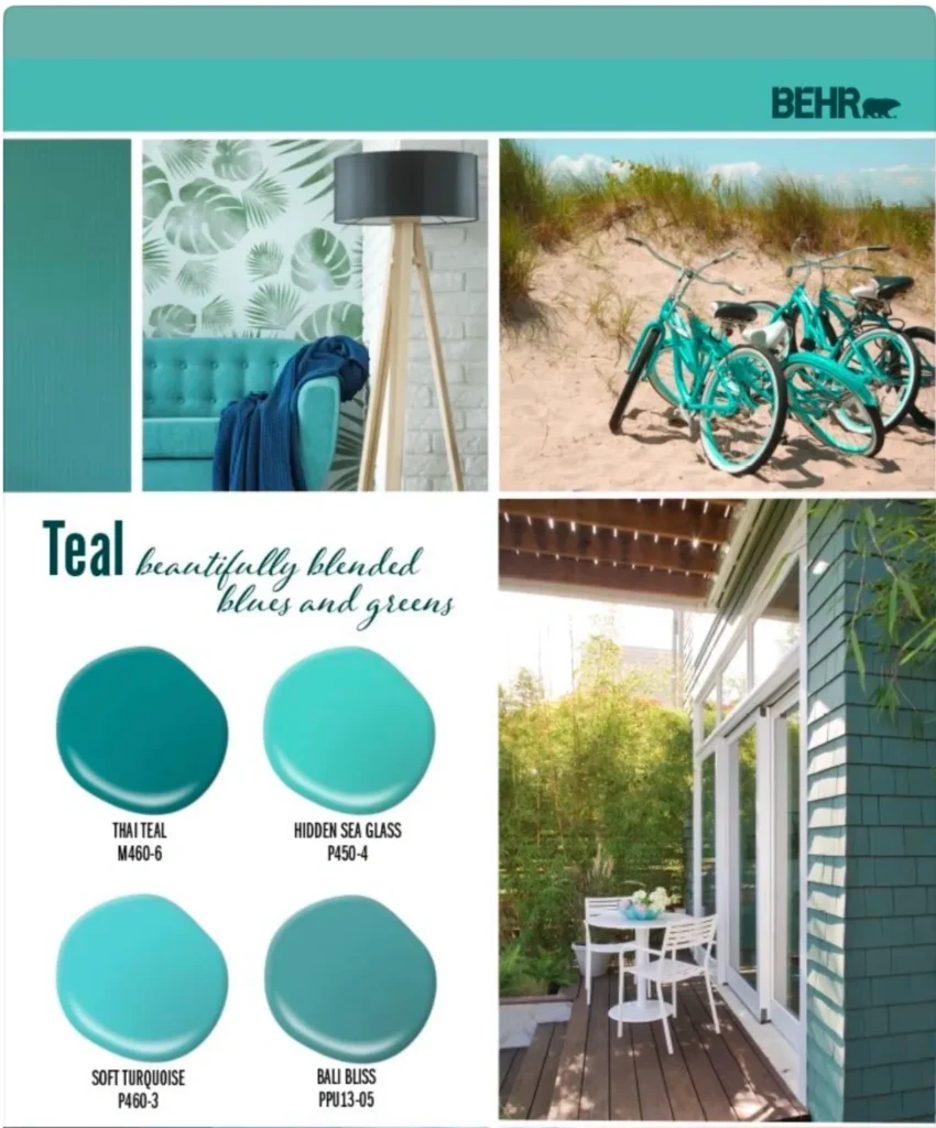 Popular Behr Teals.