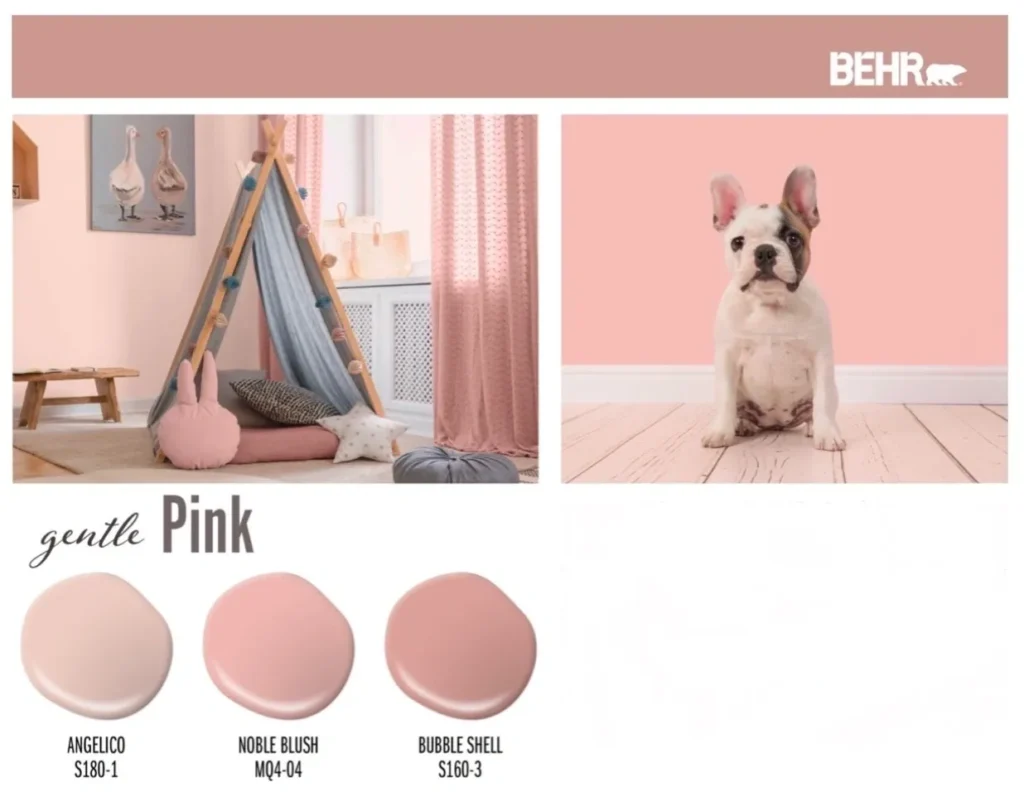 Popular Behr Pinks.