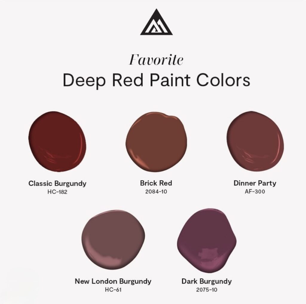 Benjamin Moore Deep Reds.