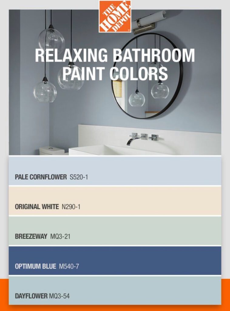 HomeDepot Relaxing Paint Colors.