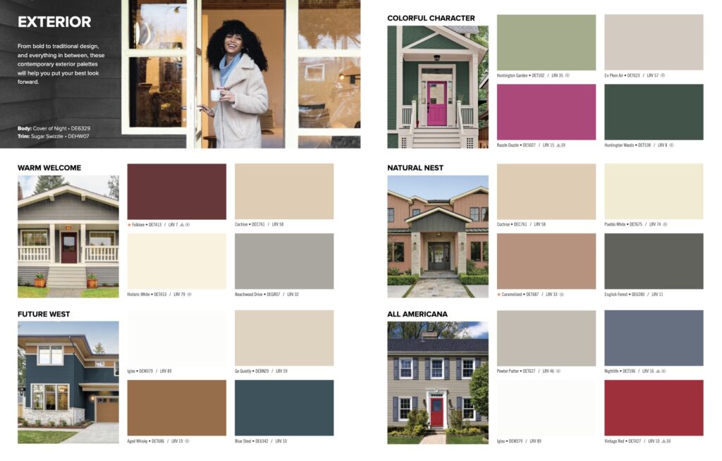 Dunn Edwards 2025 Exterior Trending Colors.