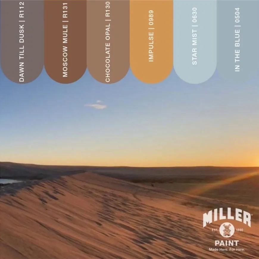 Boise Inspired High Desert Paint Color Palette. .