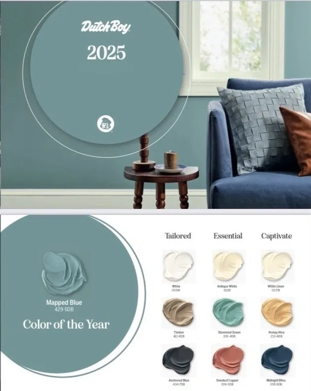 Dutch Boy 2025 Color of the Year Mapped Blue.