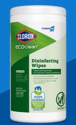 Clorox ECOclean Ready to Use Cleaning Wipes.