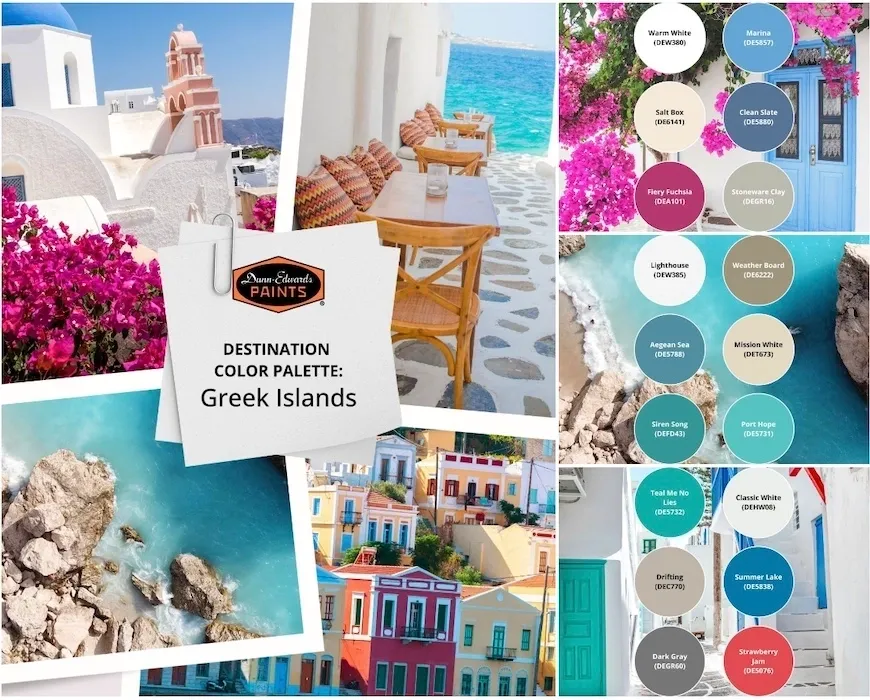 Greek Island Inspired Paint Color Scheme. All About House Painting.