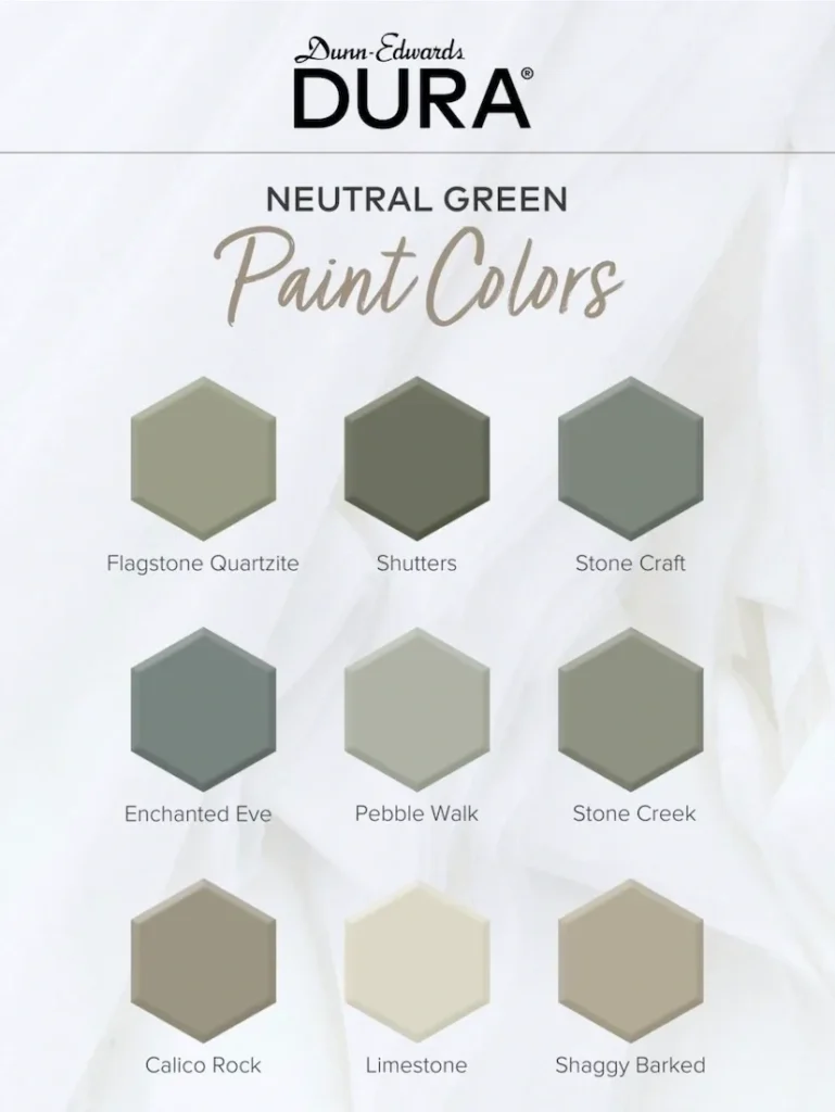 Dunn Edwards Dura Neutral Green Paint Colors.