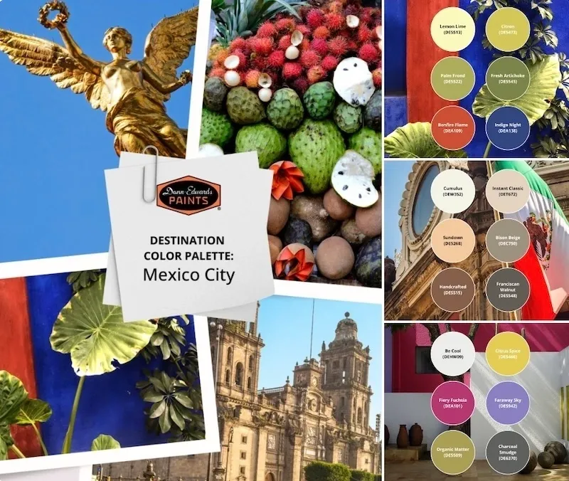 Mexico City Travel Inspired Color Scheme.