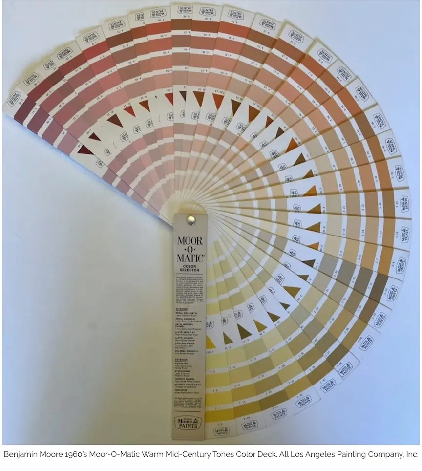 Benjamin Moore Moor-O-Matic Mid-Century Paint Colors.