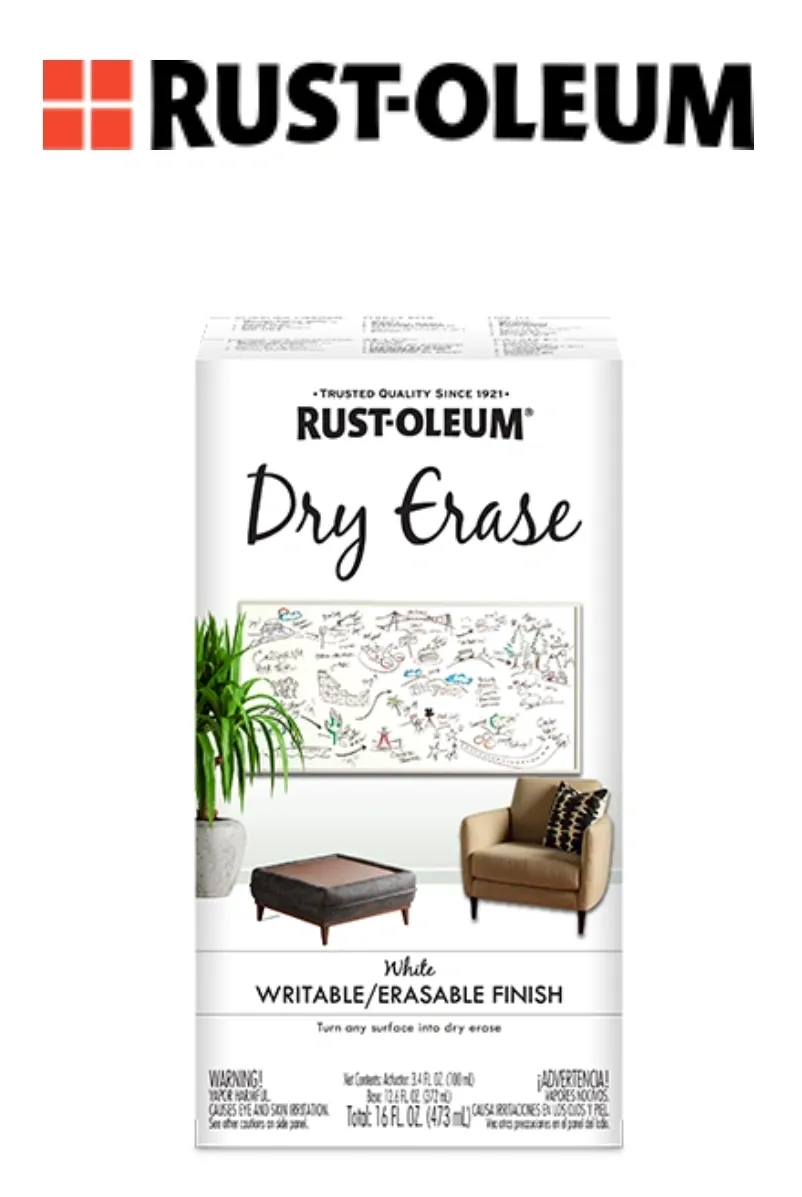 Rust-Oleum Dry Erase Paint.