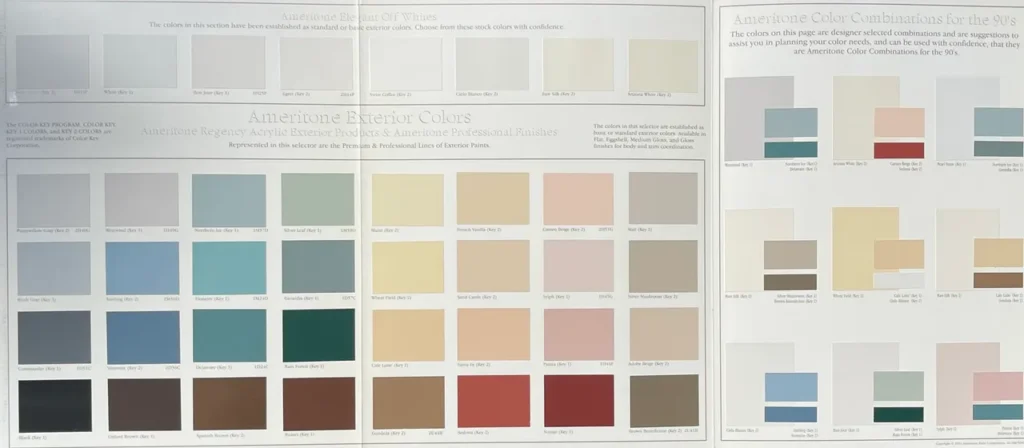 1994 Ameritone Exterior Colors. All About House Painting. 