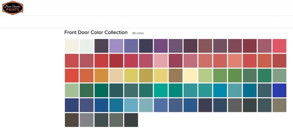 Dunn Edwards Front Door Color Collection.