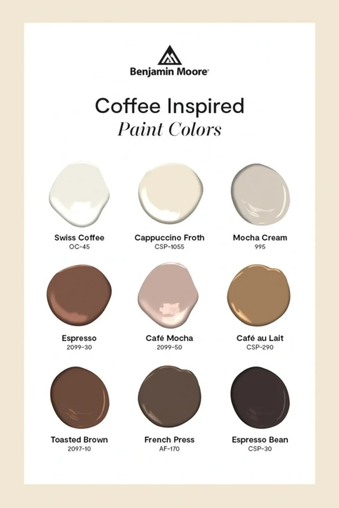 Coffee Inspired Paint Colors. 