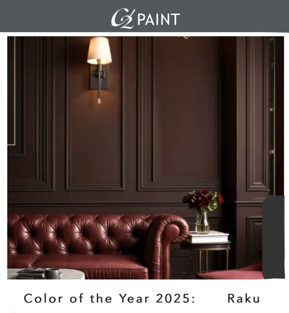 C2 Paint 2025 Color of the Year is Raku.