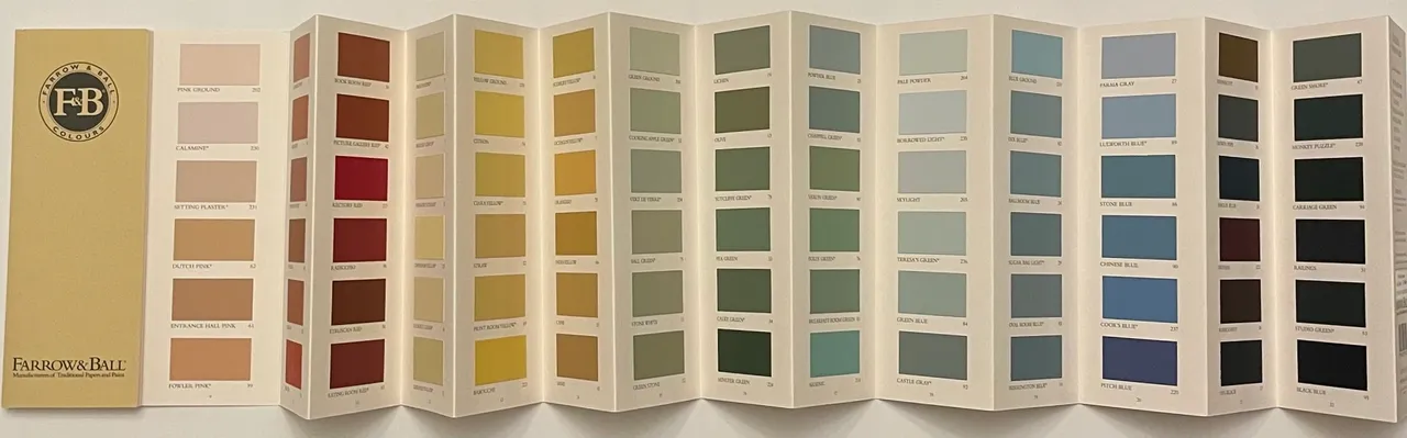 Farrow & Ball Color Chart for a Color Consultation