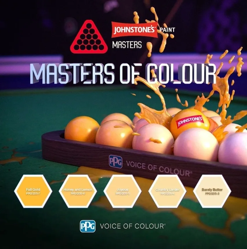 Snooker Inspired Yellow Paint Colors.