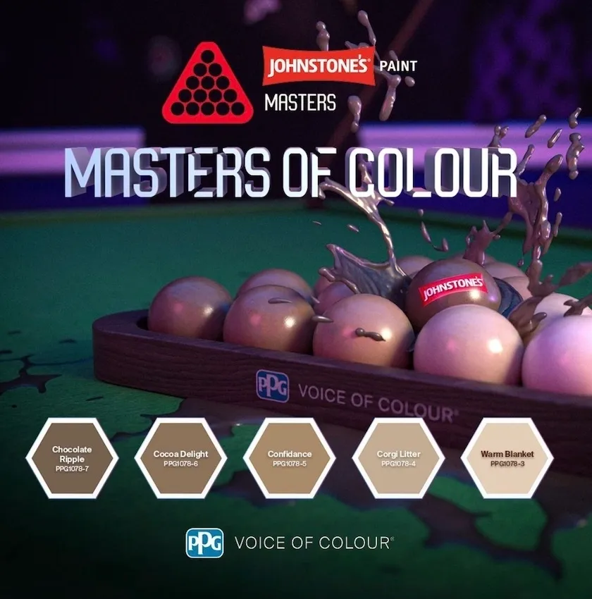 Snooker Inspired Brown Paint Colors. A
