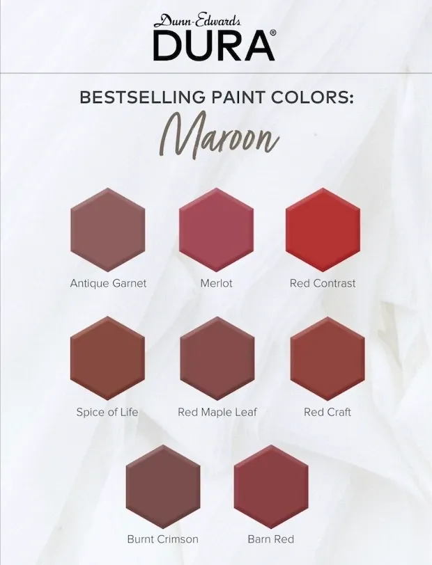 Dunn Edwards Dura Maroon Paint Colors.