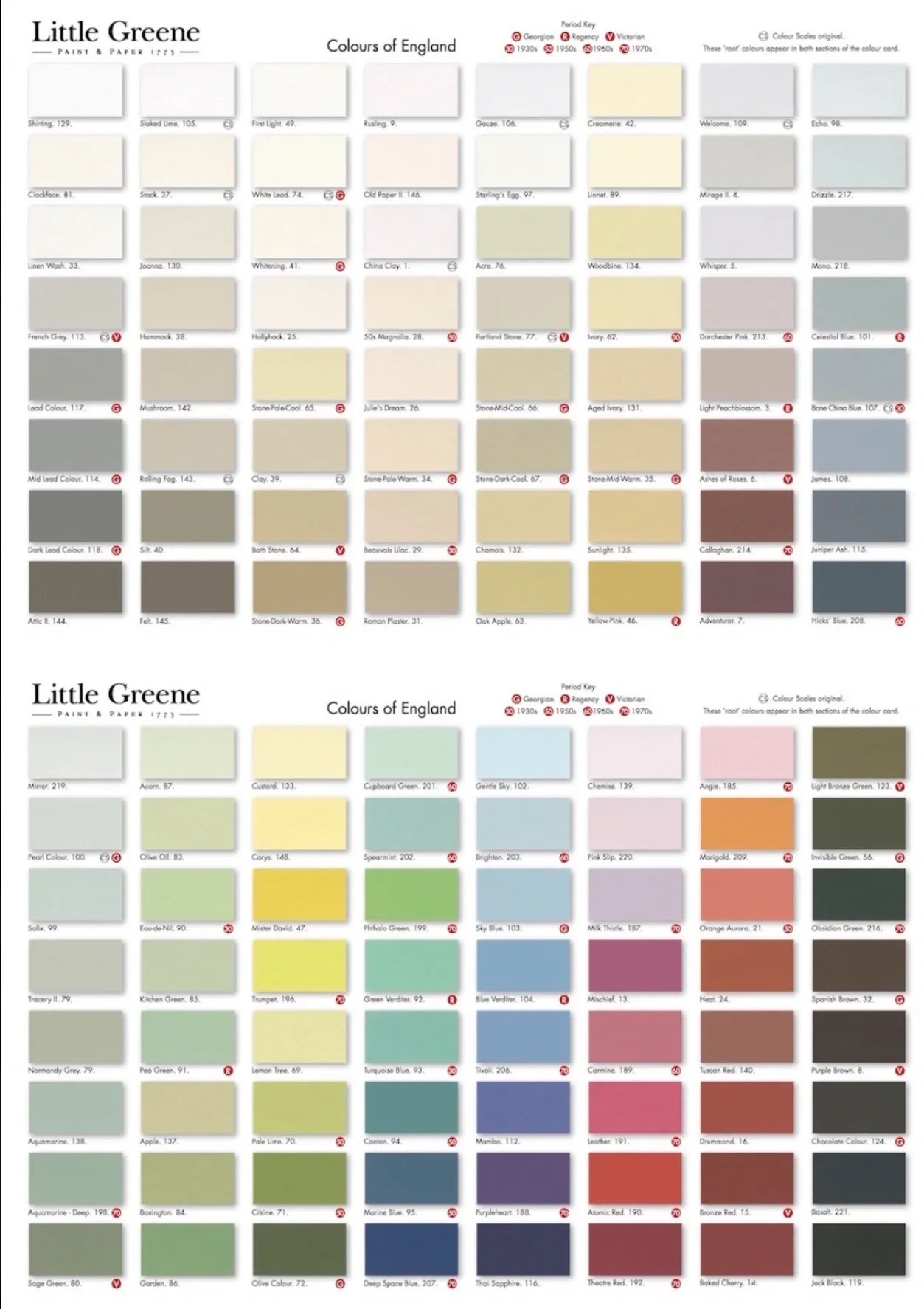 Little Greene Colors of England Collection