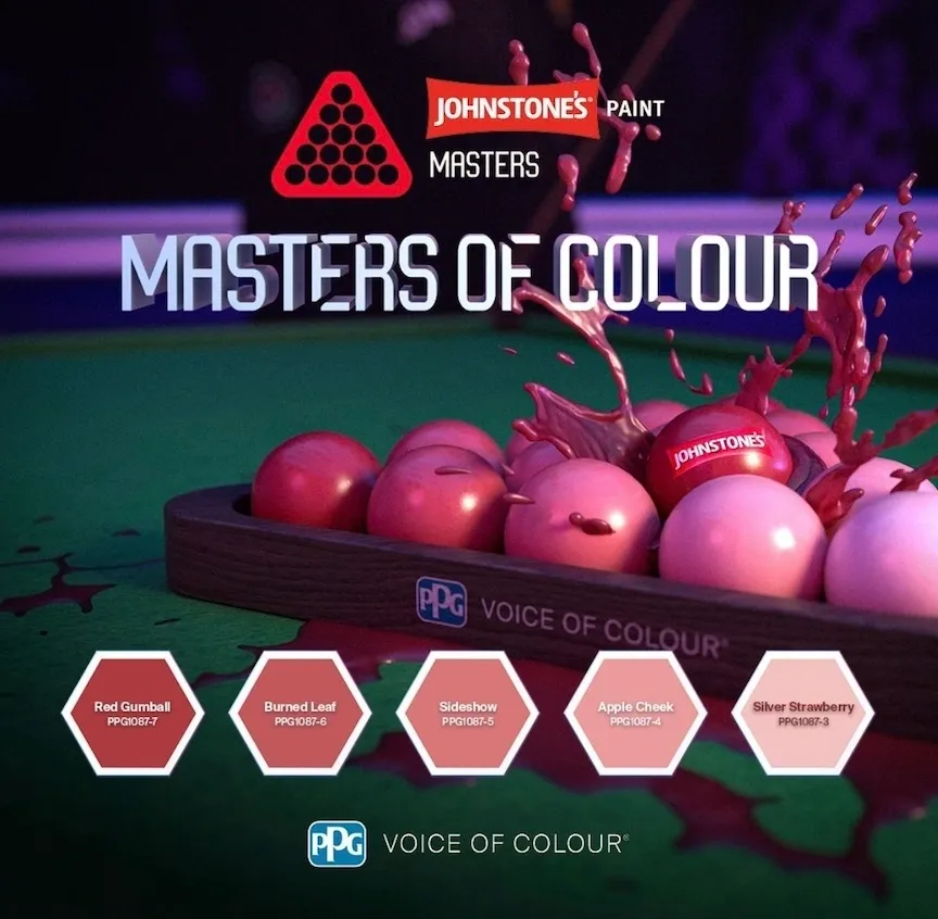 PPG Snooker Inspired Red Paint Colors.