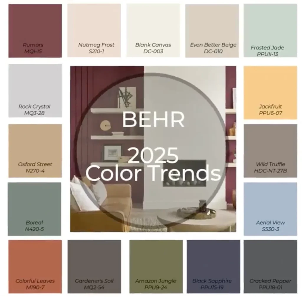 Behr 2025 Color Trends.