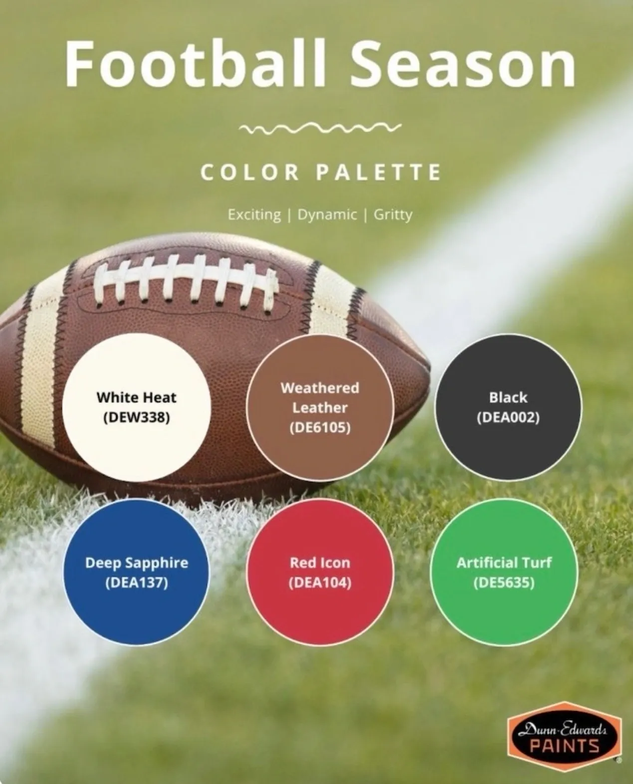 Dunn Edwards NFL Inspired Paint Colors.