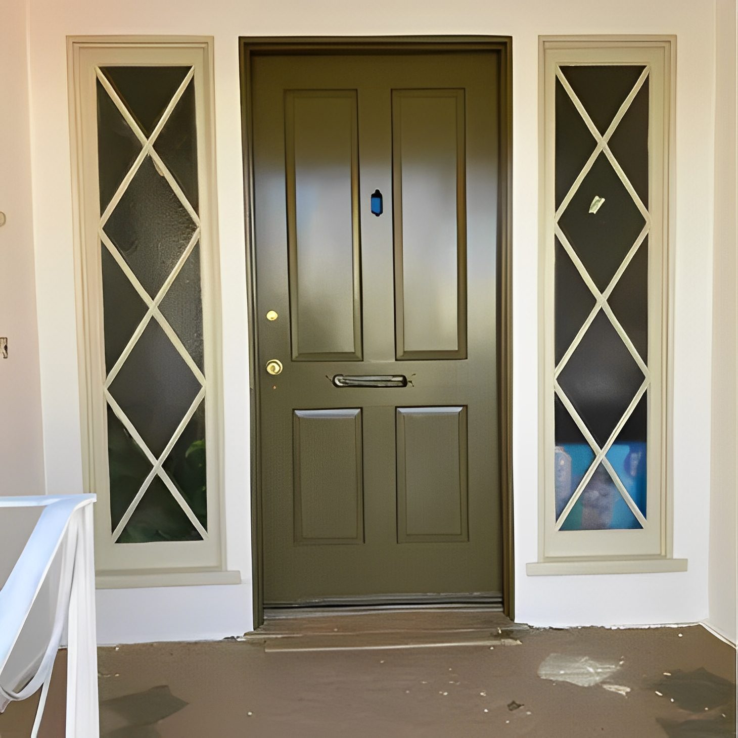 8066d32e-65c1-48dc-9f0d-9b94f89effcb A door with two windows in front of it.